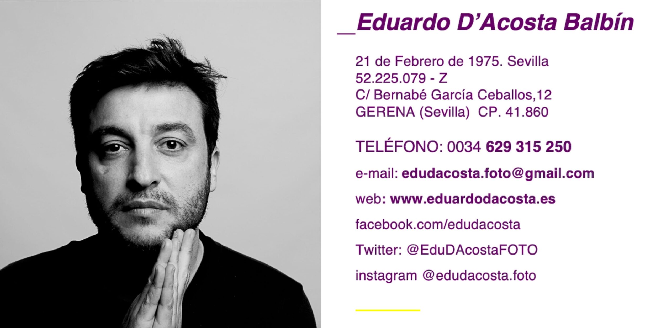 La FAF, ha llegado a un acuerdo de colaboración con Eduardo D´Acosta para sus Cursos. Es Profesor en la Escuela de Arte de Sevilla, especializado en la fotografía Contemporánea . <br> <a href="https://www.federacionandaluzafotografia.com/sites/default/files/afa_-_pensamiento_fotografico_-curso_online_de_30_horas_para_la_afa_0.pdf" target="_blank">ENLACE</a><br>